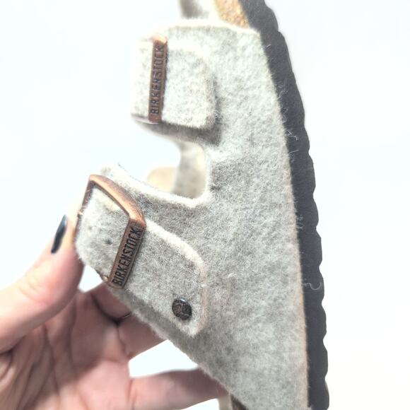 Birkenstock Women's Arizona Rivet Shearling Wool Sandals Size 36 (us 5) - Picture 3 of 7